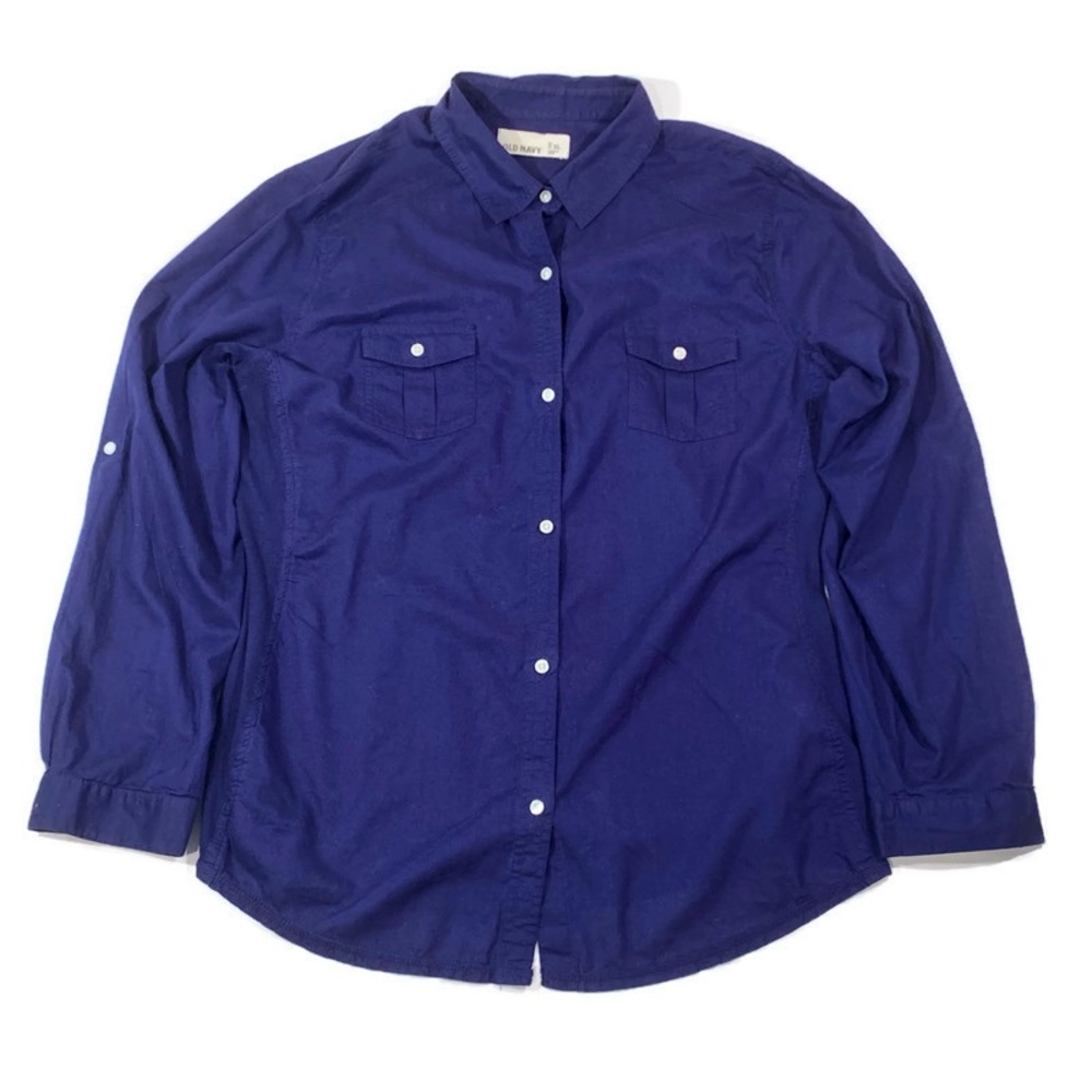 Old Navy Women’s Royal Blue Button Down Blouse